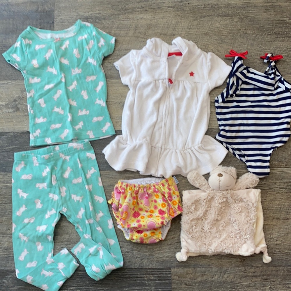 5 pc - Baby Swimsuits - Swim Diaper Size 6,12-34 M